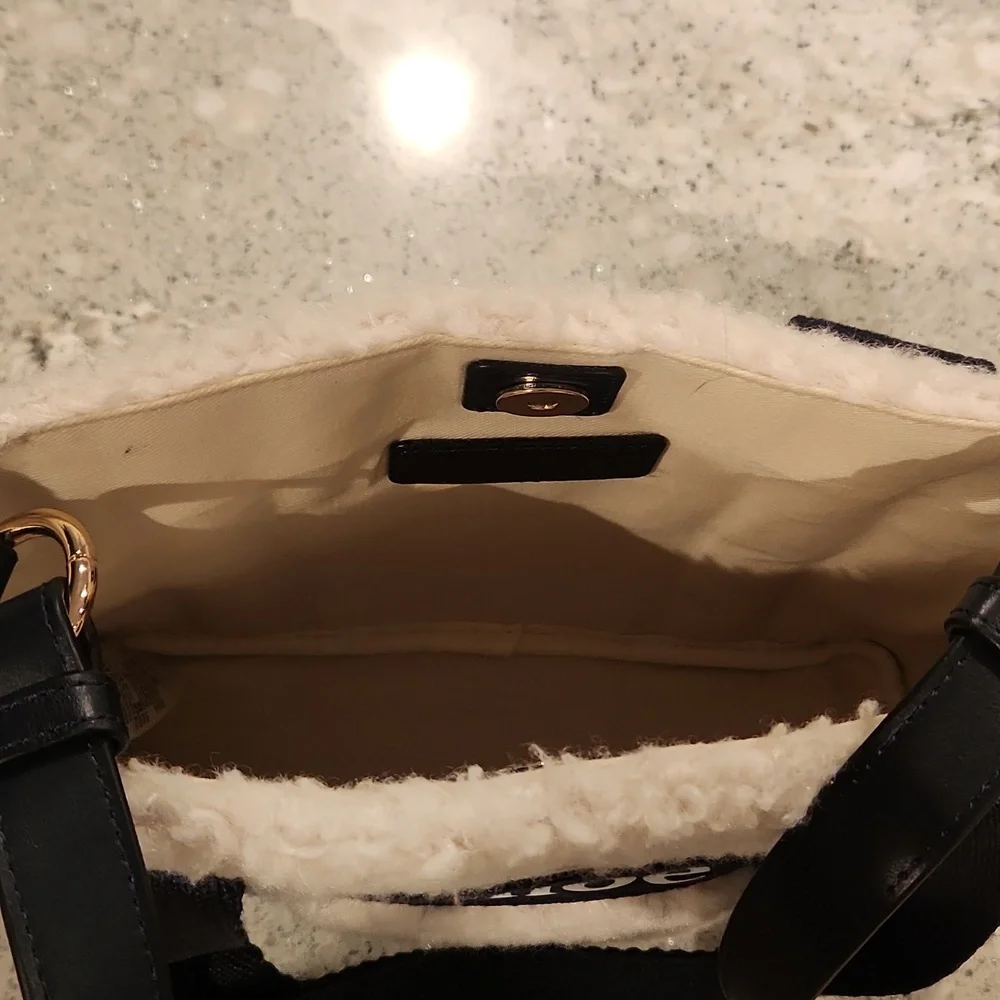 Chloe Teddy Cream and Naxy Fleece Handbag